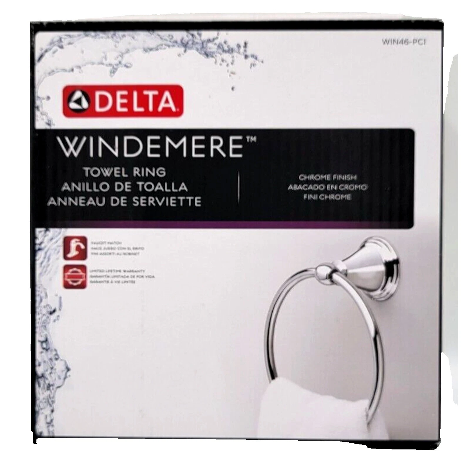 Bastidores de toallas de baño de metal Delta