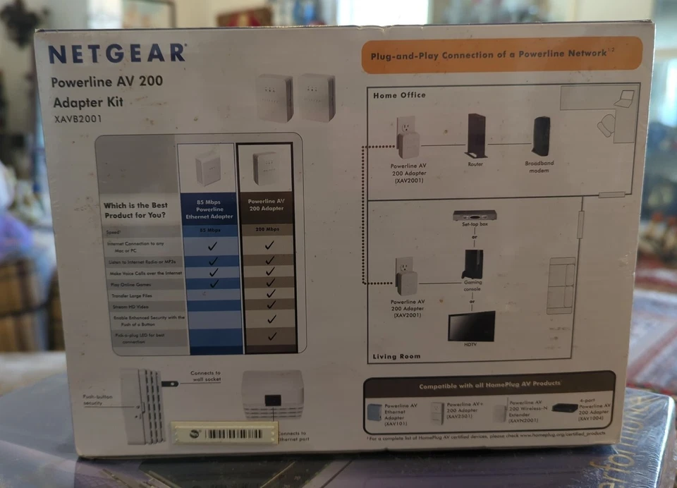 Brand New Sealed NETGEAR Ultra Powerline AV 200 Adapter Kit - Image 3 of 4