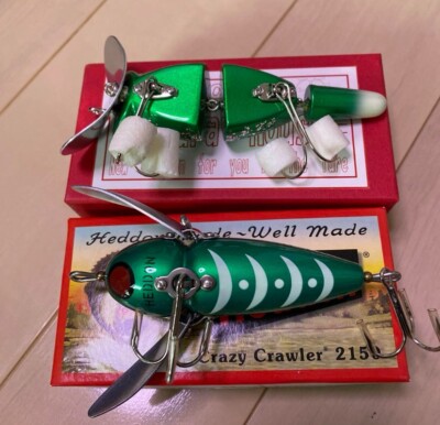 crazy japanese fishing lures 2 Set Heddon Muskie Crazy Clawler&Sakura House Old Lure Ship From Japan