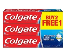 Colgate Cavity Protection Great Regular Toothpaste Valuepack 175g BUY 2 FREE 1