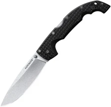 Cold Steel XL Voyager Lockback Black Folding AUS-10A Drop Pt Pocket Knife 29AXB
