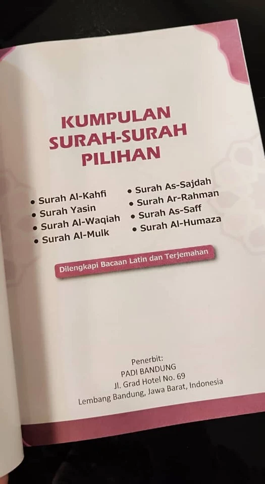 Edisi Terbaru 2024 KUMPULAN SURAH - SURAH pilihan (Berserta Bacaan Rumi) Size A5 - Image 2 of 4