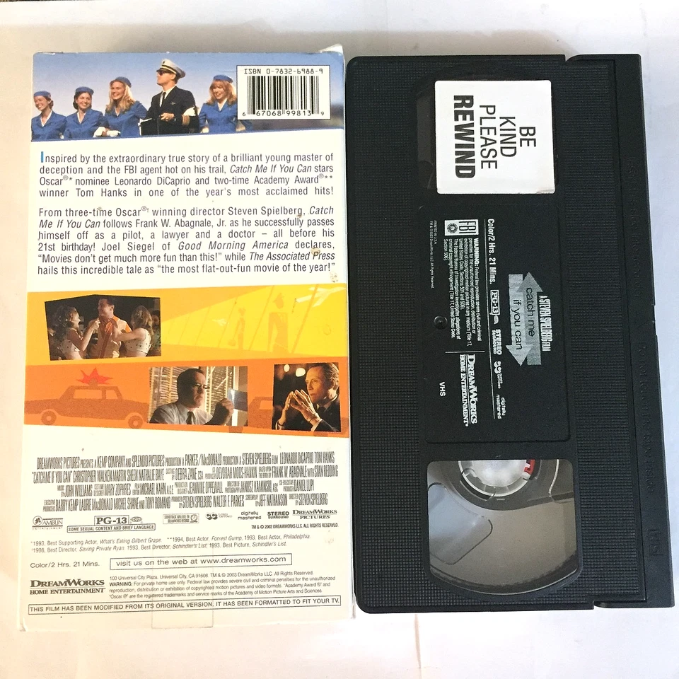 Catch Me If You Can Tom Hanks VHS Tape - Ships with Tracking - Image 2 of 2