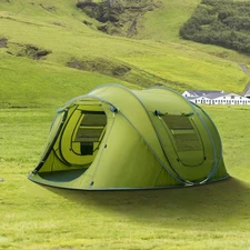 Camping Tent Pop Up Tent 9.2x6.6x4.3ft for 4 Person Waterproof Lightweight