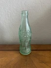 Vintage Hobbleskirt Green Tinted Glass Coca-Cola BottleD-105529 Galveston, Texas
