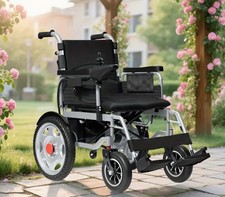 Ultra-Lightweight Electric Wheelchair with Folding, 15-Mile Range 330 lbs