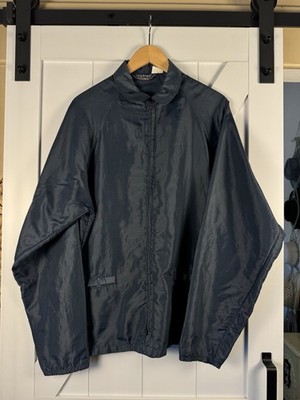 Vintage Duckster Navy Blue Full Zip Windbreaker Jacket Mens XL Lightweight Coat
