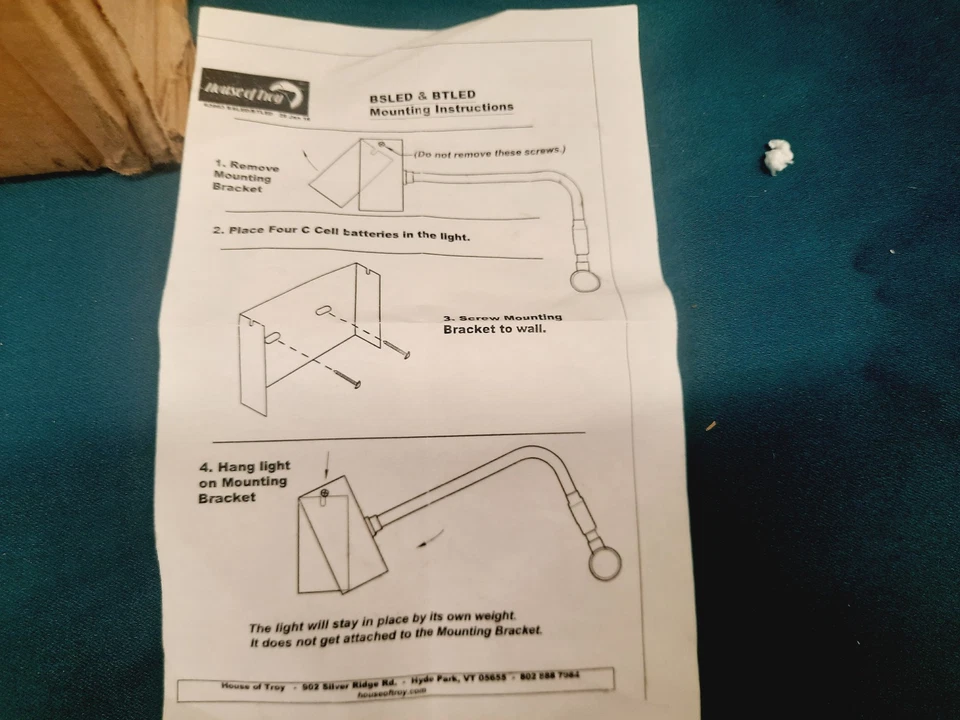 House of Troy BSLED24-71 Slim-line Picture Light Antique Brass *NEW* - Image 4 of 4