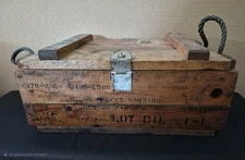 Vintage Wood Railway Railroad Fusee Crate w/Rope Handles