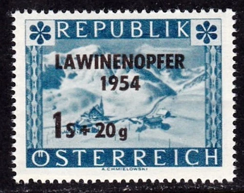 AUSTRIA #B287 MNH AID AVALANCHE VICTIMS