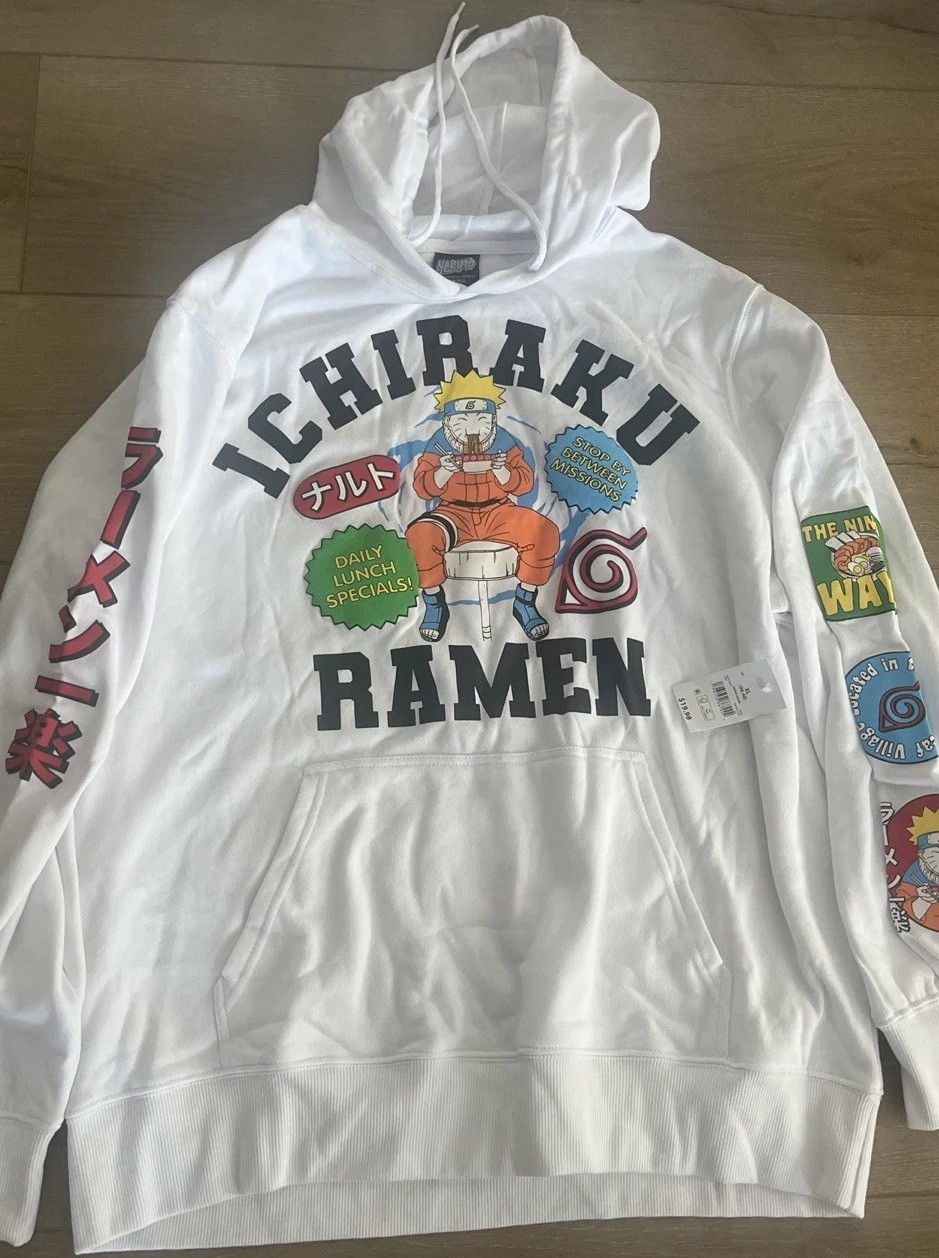 De Colección Naruto Shippuden Sudadera con Capucha Para Hombres XL Ichiraku Tienda de Ramen Anime Sudadera