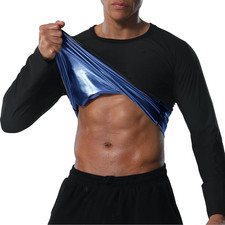 Sauna Shirt for Men Weight Loss Sweat Suit Mens Compressions Shirts Body Shaper