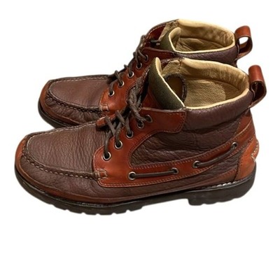 L.L. Bean Allagash Brown Bison Leather Chukka Boots 244479 Shoes Mens Size 8.5D