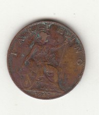 1907  Great Britain Farthing V.F.