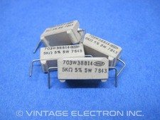  4 NEW DALE Wire Wound Resistors 5000 Ohm 5k  5kOhm 5 5 Watt CP-5-5 703W38814