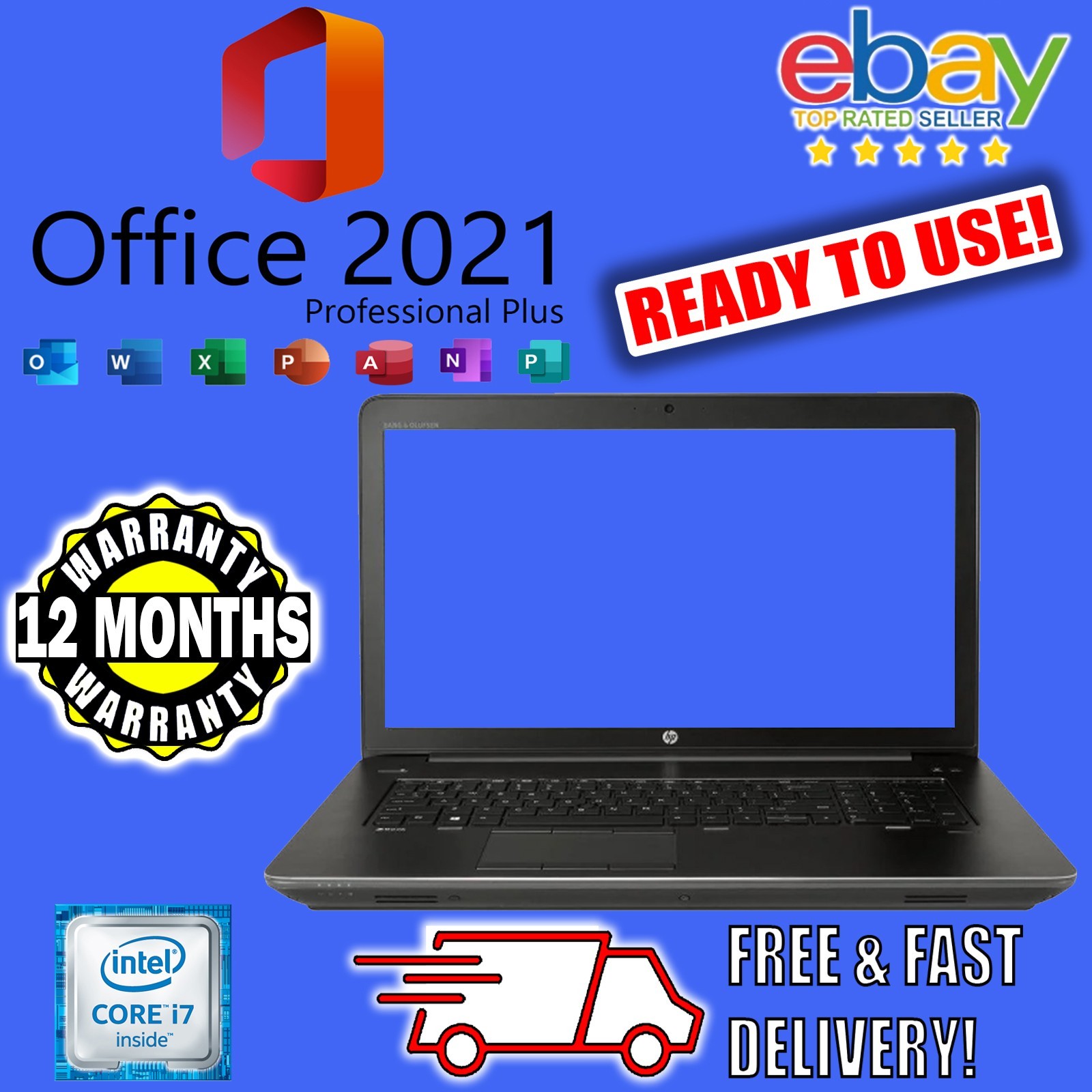 HP ZBook 17 G3 17.3" Inch Windows 10 Office i7 16GB 256GB SSD 1TB GAMING Laptop
