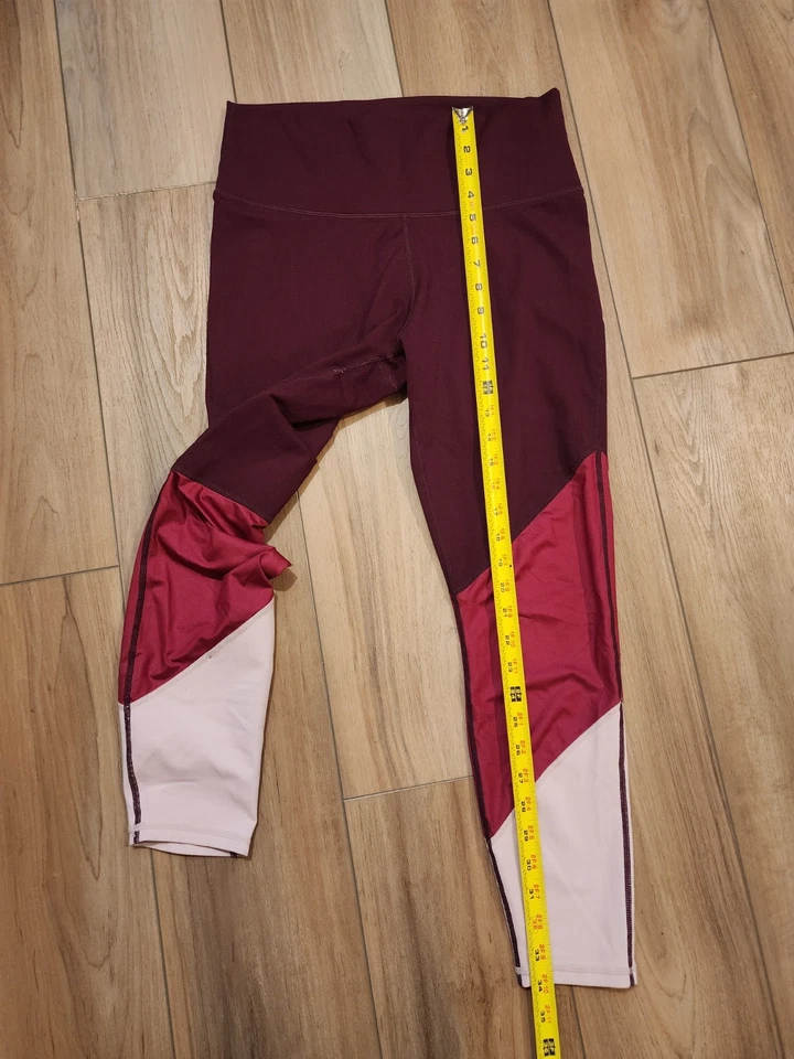 Fabletics Leggings Mujer L Grande Zona Roja Cintura Alta 7/8 Powerhold Pantalones Yoga Foto 2 de 4