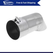 3.0 Id Inlet T304 Stainless Steel Turn Down Exhaust Tip 9.1in L Silver Tone 3.0 Id Inlet T304 Stainless Steel Turn Down Exhaust Tip 9.1in L Silver Tone