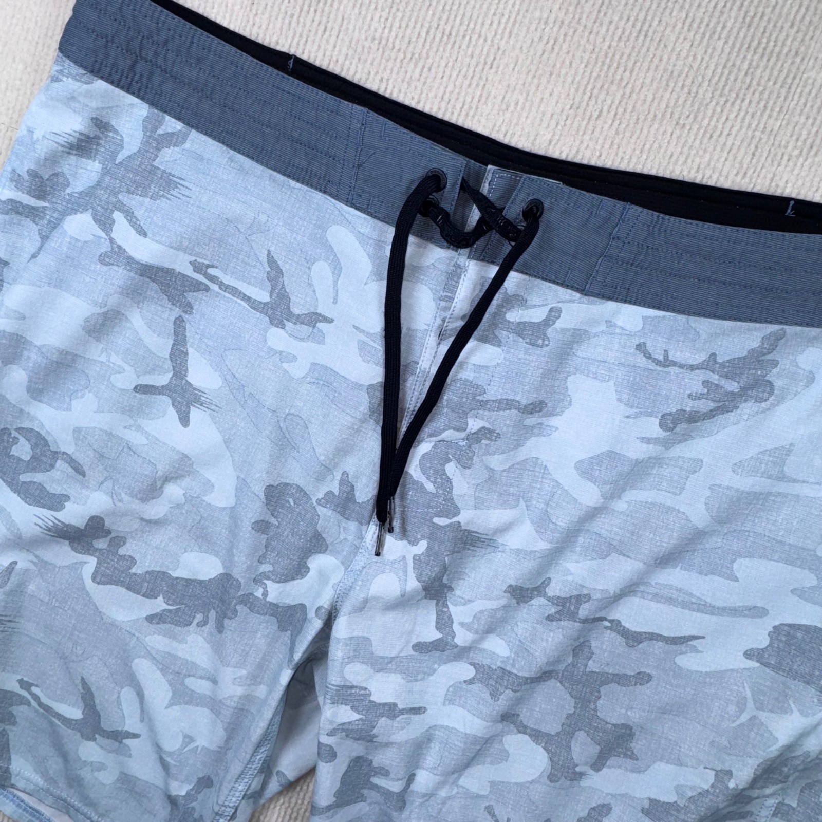 Pelagic Board Shorts Men 40 Blue Camo High Performance Fishing Swim Trunks