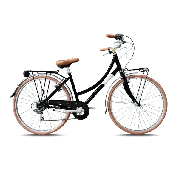 Kurs 28.3 City Fahrrad Damen 28 6V Stahl Schwarz Größe M B00283002 MYLAND Straße