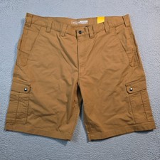 CARHARTT Cargo Work Shorts Mens 44 Ripstop Flex Brown Khaki Relaxed Fit NWT
