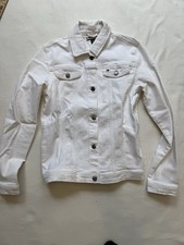 Tommy Hilfiger White Denim Jacket Girls L 16