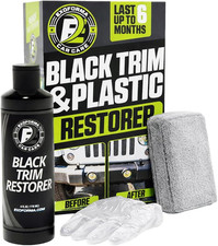 Black Trim Restorer - Lasts 6 Months, Dye Infused Waterproof Plastic Restorer f