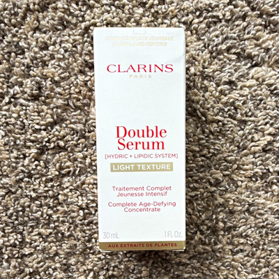 NEW Clarins Double Serum Light Texture Age-Defying Niacinamide Face Serum 30 mL