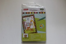 Fisher-Price Amscan Animals of the Rainforest Baby Shower Invitations 8ct New