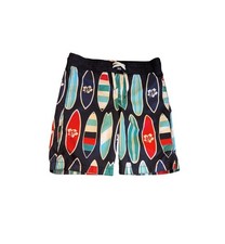EUC Gymboree Boys 6 Surf Board Lined Tie Waist Swim Trunks Hawaiian Blue