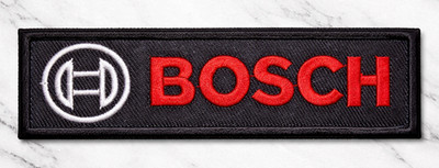 BOSCH TOOLS RACING EMBROIDERED IRON ON PATCH 4.25''X1.25'' FREE SHIPPING&TRACKING