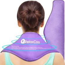 Neck Ice Pack Wrap, Reusable Gel Ice Pack for Neck Shoulders, Cold Compress Ther