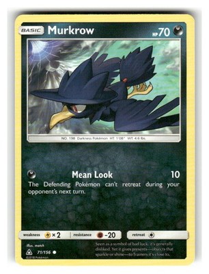 Murkrow 71/156 Common Ultra Prism Pokemon Lightly Played