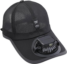 Solar-Powered Cooling Hat with USB Fan for Fishing, Camping, and Beach Use