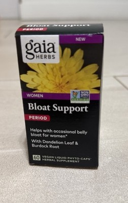 Gaia Herbs Women s Bloat Support Period 60 Capsules Dandelion Burdock Vegan NEW