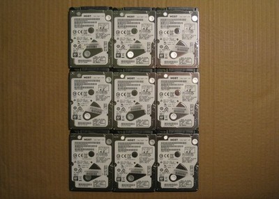 HDD Konvolut 9x HGST Z7K500-500 (HTS725050A7E630), 500GB  SATA  HDD 2.5'' 7200RPM