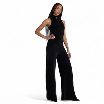 G-STAR WIDE LEG VELVET JUMPSUIT WMN fabric: JUSSY VELVET Size XL NWT Zipper