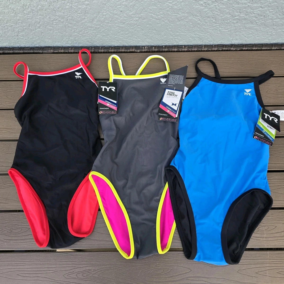 TYR Swimsuit Women's Hydra Span Reversible Diamondfit Bundle Of 3