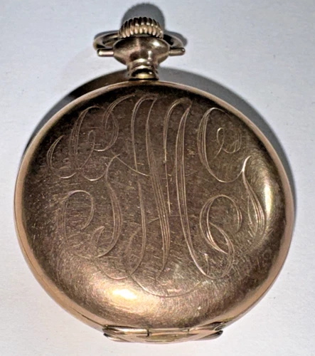 Antique Lady's ELGIN POCKET WATCH,  Engraved Front