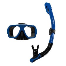 Adult and Snorkel Set - Blue/Black Silicone