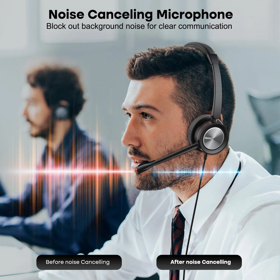 USB Headset with Mic for PC, Computer Headset with Microphone Noise Canceling... - Image 2 of 4