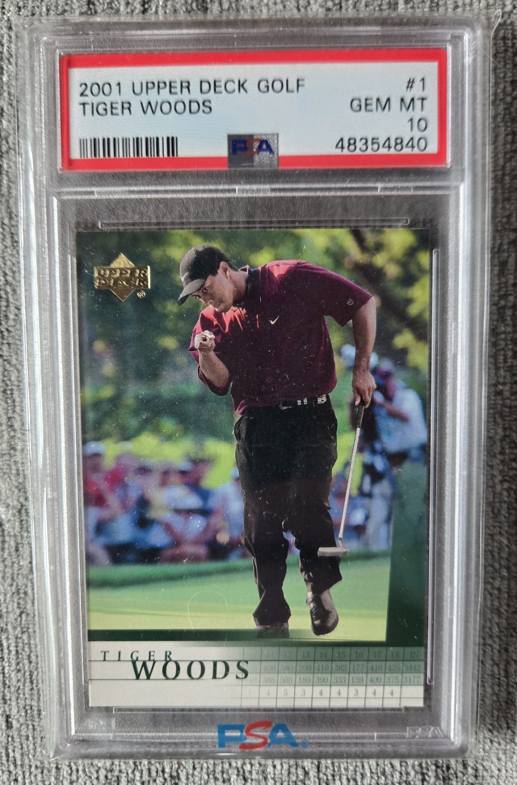 2001 UPPER DECK GOLF TIGER WOODS #1 PSA 10 GEM MT ROOKIE RC