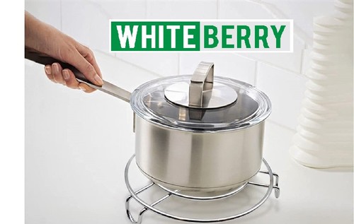 4X Küche Topf Matte Untersetzer für heiße Töpfe Edelstahl Dampfgargestell - Bild 4 von 7