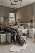 White King Bed 5FT Bed Frame Wooden King Size Bed.Bedroom Furniture GAINSBOROUGH