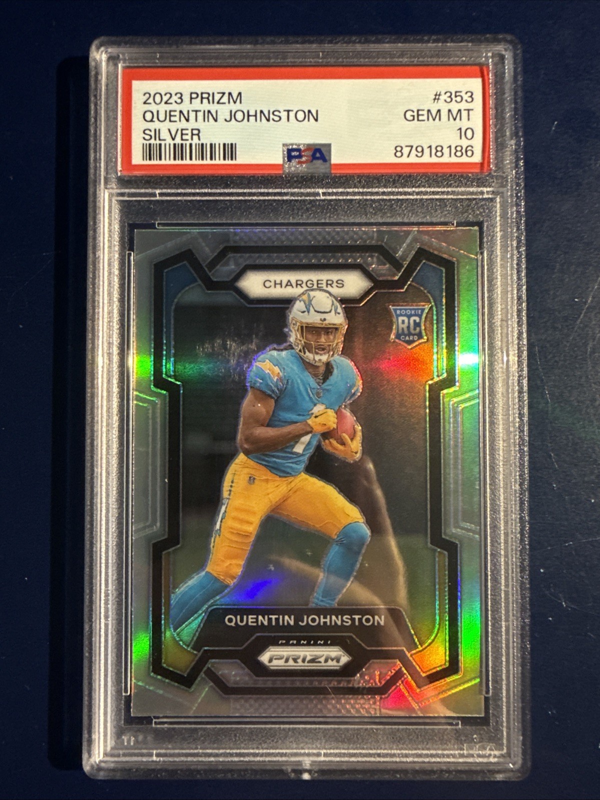 2023 Panini Prizm - Rookies Quentin Johnston #353 Silver Prizm (RC) PSA 10