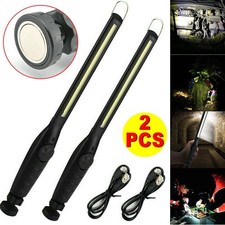 2× Rechargeable COB LED Work Light Mechanic Flashlight Work Shop Inspection Lamp