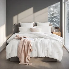 All-Season Oversized Solid Plump Duvet - Premium Durable Comforter With Enhanc