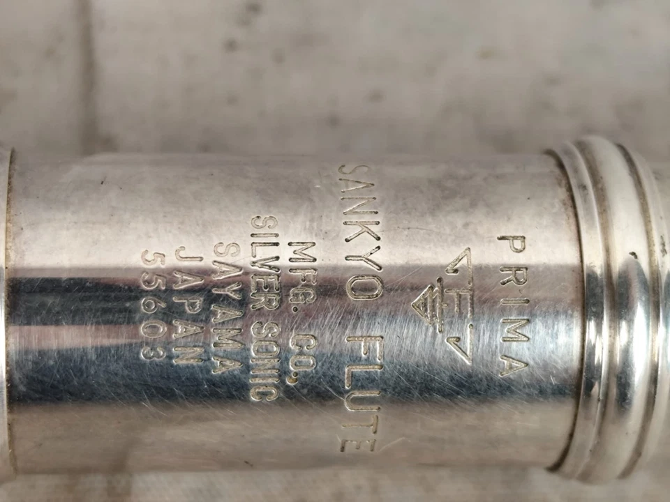 Prima Sankyo Flute Mfg. Co. Silver Sonic Sayama Japan N. 55603 Silver 925 Flauto - Immagine 2 di 4