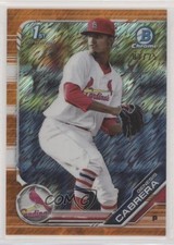 2019 Bowman Chrome Prospects Orange Shimmer Refractor 2/25 Genesis Cabrera fm0