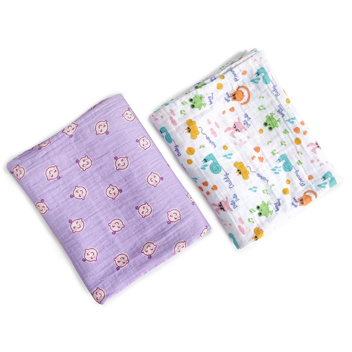 Milk&Moo Friends Baby Swaddle Blanket - Soft 100% Cotton Muslin, Oeko-Tex Certified-image